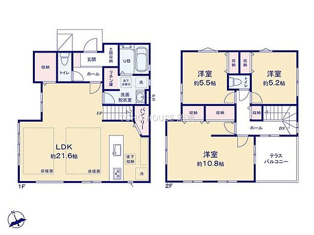 【間取り】お客様の求める、「本当の住み心地」とは何なのか・・・。実際に住む人の目線に立ち、細部まで工夫を凝らした設計となっております。今日これからの見学が可能です。ぜひ、お気軽にお声がけくださいませ。