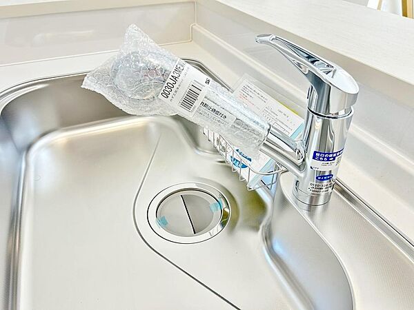 浄水と原水をボタン一つで切り替えられる浄水器一体型水洗。近年主流になりつつある人気の設備です。