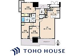 幕張ベイパークライズゲートタワー 3LDKの間取図画像