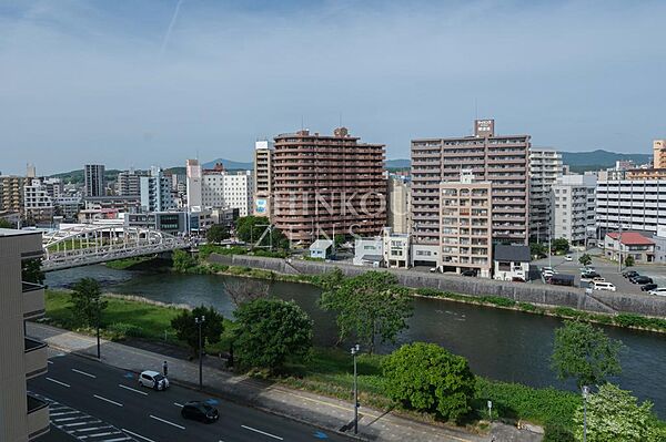 北上川・開運橋を望む