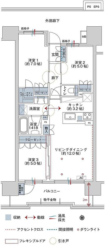 3LDK 間取り