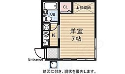 コーポ小山 1階ワンルームの間取り
