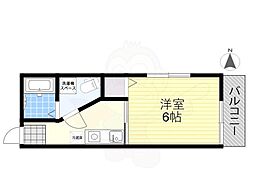 吉祥寺イースト 2階1Kの間取り