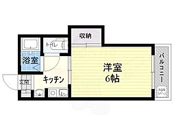 ラブニュー 1Kの間取図画像