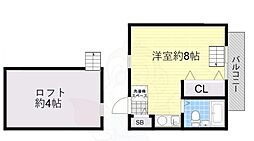 メゾン泉 ワンルームの間取図画像