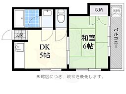 ハイムレスト 1DKの間取図画像