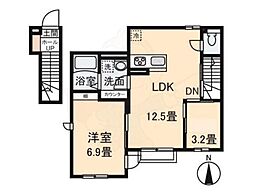 CLAIRE MUSASHI 1SLDKの間取図画像