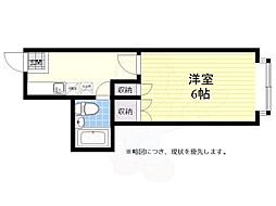 グリーンモア 1Kの間取図画像