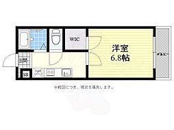 パルティール武蔵野 1Kの間取図画像