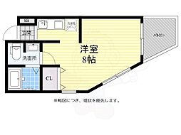 ジョージpart4 ワンルームの間取図画像