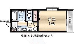 オリエンタル・ドミール福田 1Kの間取図画像