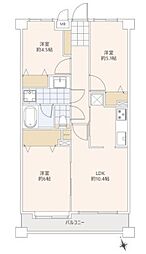 ラポート浦和 3DKの間取り
