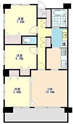 ロイヤルステージ南古谷 3LDKの間取り