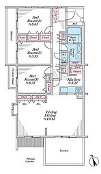 シャレール新座 3LDKの間取り