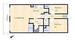 イトーピア豊春 2LDKの間取図画像