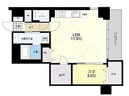 アイルプレミアム押上ノルド 1SLDKの間取図画像