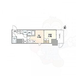 OPEN BLOOM SUMIDA YAHIRO 9階1DKの間取り