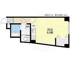 エルハイツ第9テラジマ 1階ワンルームの間取り