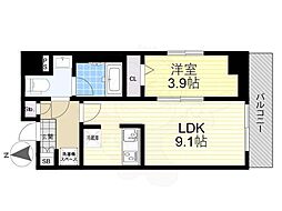 ティモーネ押上ノルド 5階1LDKの間取り