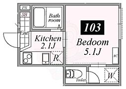 Relation青砥 1階1Kの間取り
