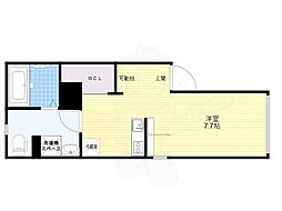 ＳａｋｕｒａＣｒｏｓｓＲｅｓｉｄｅｎｃｅ 2階ワンルームの間取り