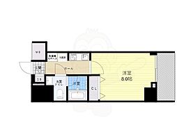 グラシアプレイス曳舟 5階1Kの間取り