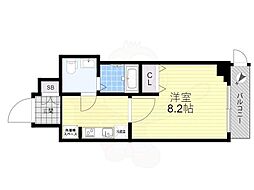 アイルプレミアム東京押上ノース 2階1Kの間取り