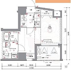 REGOLITH押上 6階1Kの間取り
