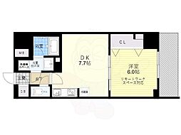 ルフレプレミアム押上イースト 5階1DKの間取り