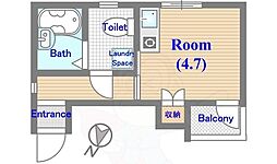 ピノタージュ曳舟 ワンルームの間取図画像