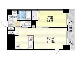 ブリスキューブ 1LDKの間取図画像