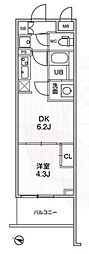 LIME RESIDENCE HIKIFUNE 1DKの間取図画像