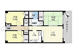 RJRRECROSS立石 3LDKの間取図画像