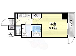 アルテシモエジス 1Kの間取図画像