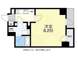 ルクレ押上 1Kの間取図画像