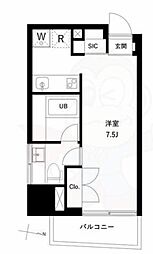リテラス押上 ワンルームの間取図画像