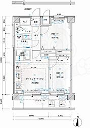 メインステージ押上4 2DKの間取図画像