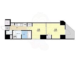 ルフレプレミアム押上ノルド 2Kの間取図画像