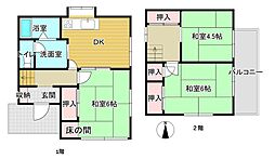 くぬぎ山戸建 3DKの間取り