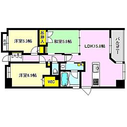 アパガーデンパレス高崎907 9階3LDKの間取り