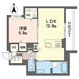 アーバンＴ 2階1LDKの間取り