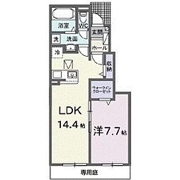 グラン　エース 1階1LDKの間取り