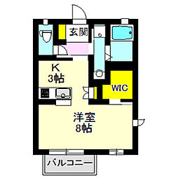 アベーテ・カーサIV 1階1Kの間取り