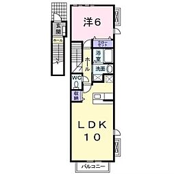 ガーデンハウスKT 1LDKの間取図画像