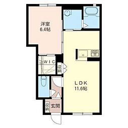 シュシュ・ド・メゾン1 1LDKの間取図画像