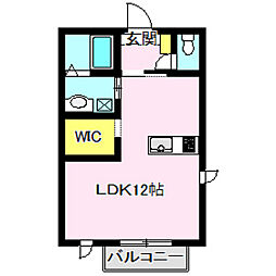 アベーテ・カーサ3 ワンルームの間取図画像