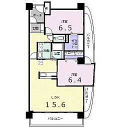 ヴィラ・アルビレオ 2LDKの間取図画像