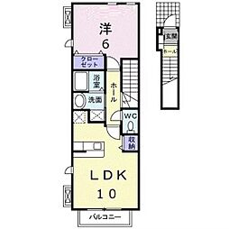 みんとはうす 1LDKの間取図画像