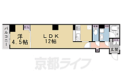 Ｌ｀ＰＵＲ　Ｂｕｉｌ 3階1LDKの間取り