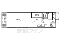 ル・松尾 3階1Kの間取り